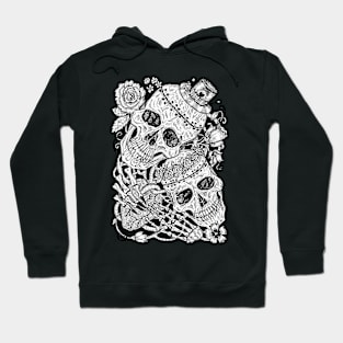 Mystic Lover Skulls (10) Hand Drawn Original Artwork. Hoodie